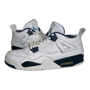 AIR JORDAN 4 COLUMBIA 2015 WHITE LEGEND BLUE NAVY 314254 107 MEN SIZE 8‎